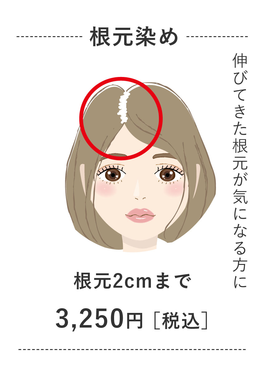 根元2cmまで