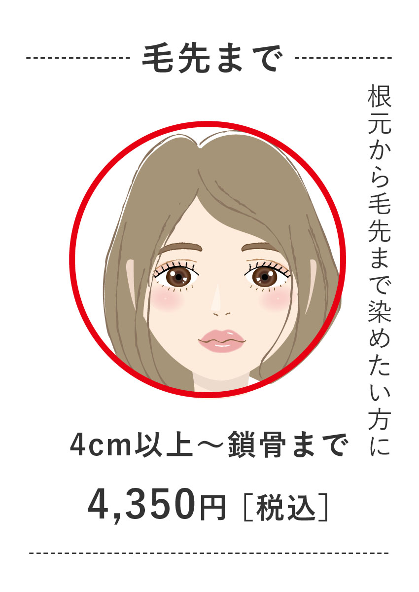 4cm以上~鎖骨まで